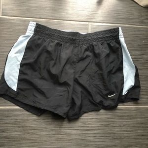 Black and baby blue Nike shorts